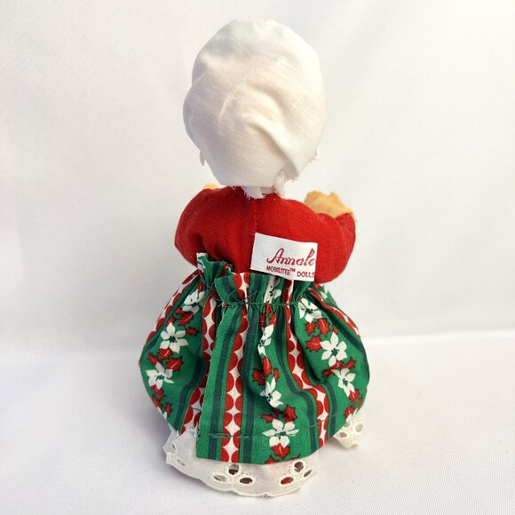 Annalee Mrs. Santa Claus Doll 1963 Vintage Christmas Decor Felt Figure Tag 7 1/4 - Picture 3 of 8